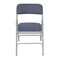 Atlas Commercial Products Triple-Braced Fabric Padded Metal Folding Chair, Gray with Navy Fabric MFC22NVYFP-1 - alternate 4